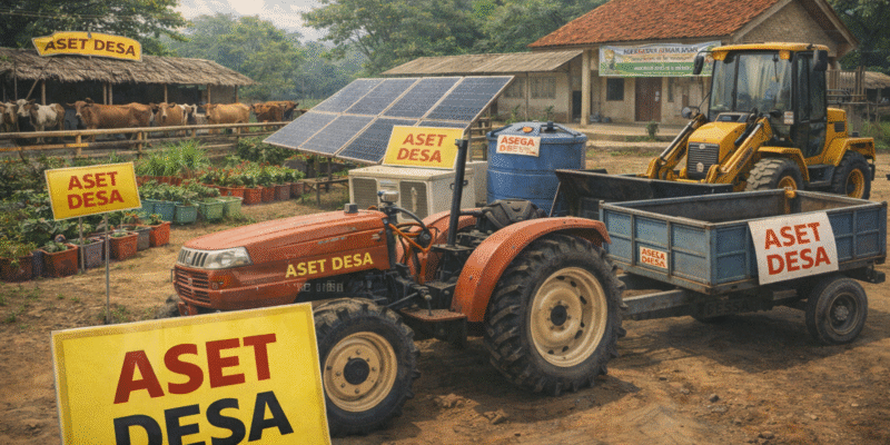 Ilustrasi aset desa. (Artficial Intelligence)