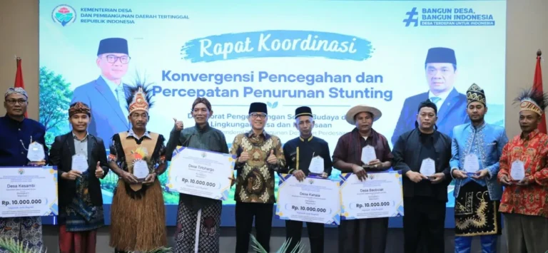 Kementerian Desa dan Pembangunan Daerah Tertinggal (Kemendes PDT) memberikan penghargaan kepada sembilan Desa Berkinerja Baik (DBB) Tahun 2026 di Bogor, Jawa Barat, (29/10)/Humas Kemendes PDT